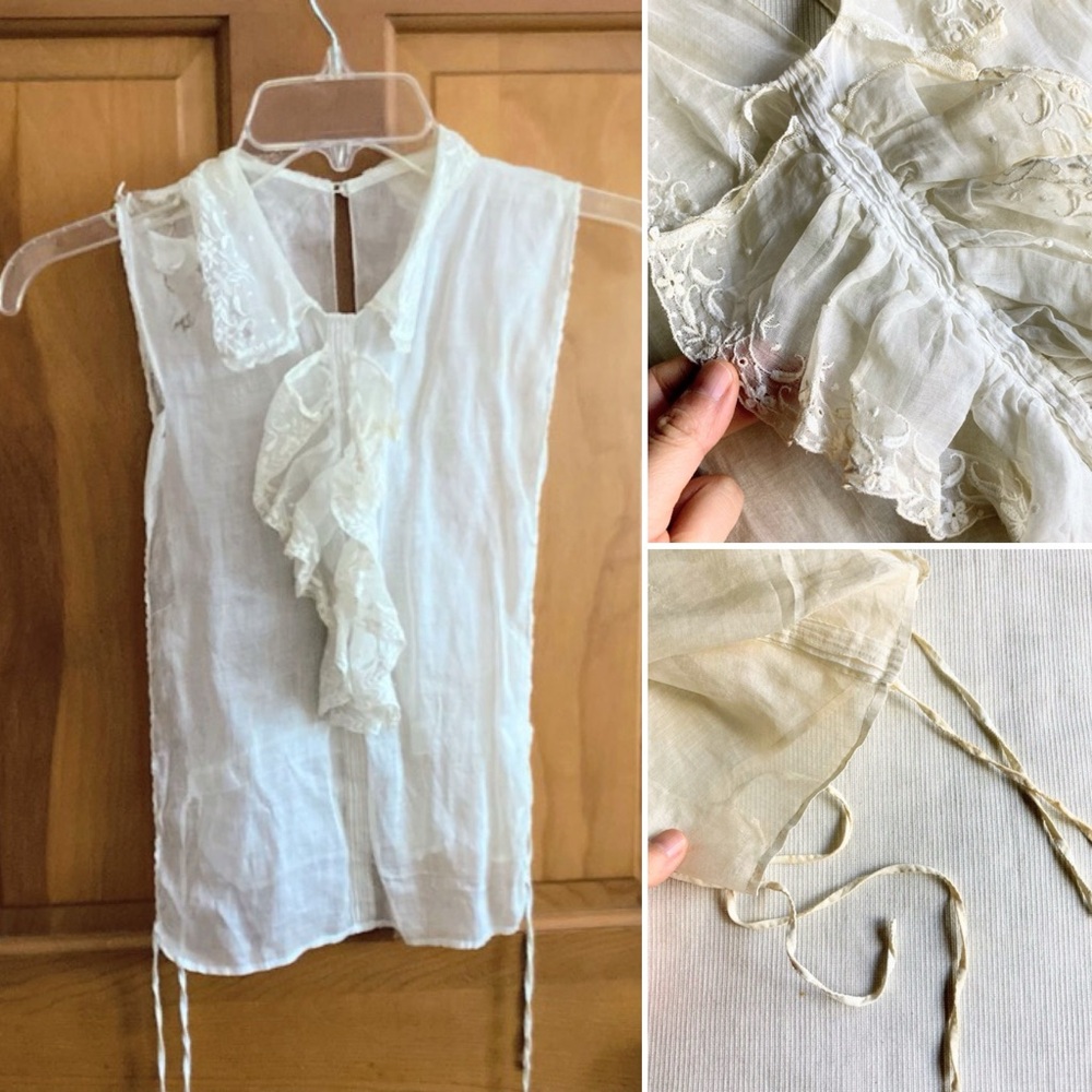 Antique Lace Collar Detachable Dickie Victorian Edwardian As Is